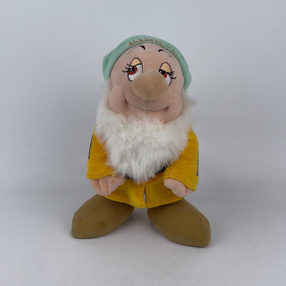 Disney Snow White‎ & the Seven Dwarfs Bashful Plush 10" Stuffed Soft Toy Rare